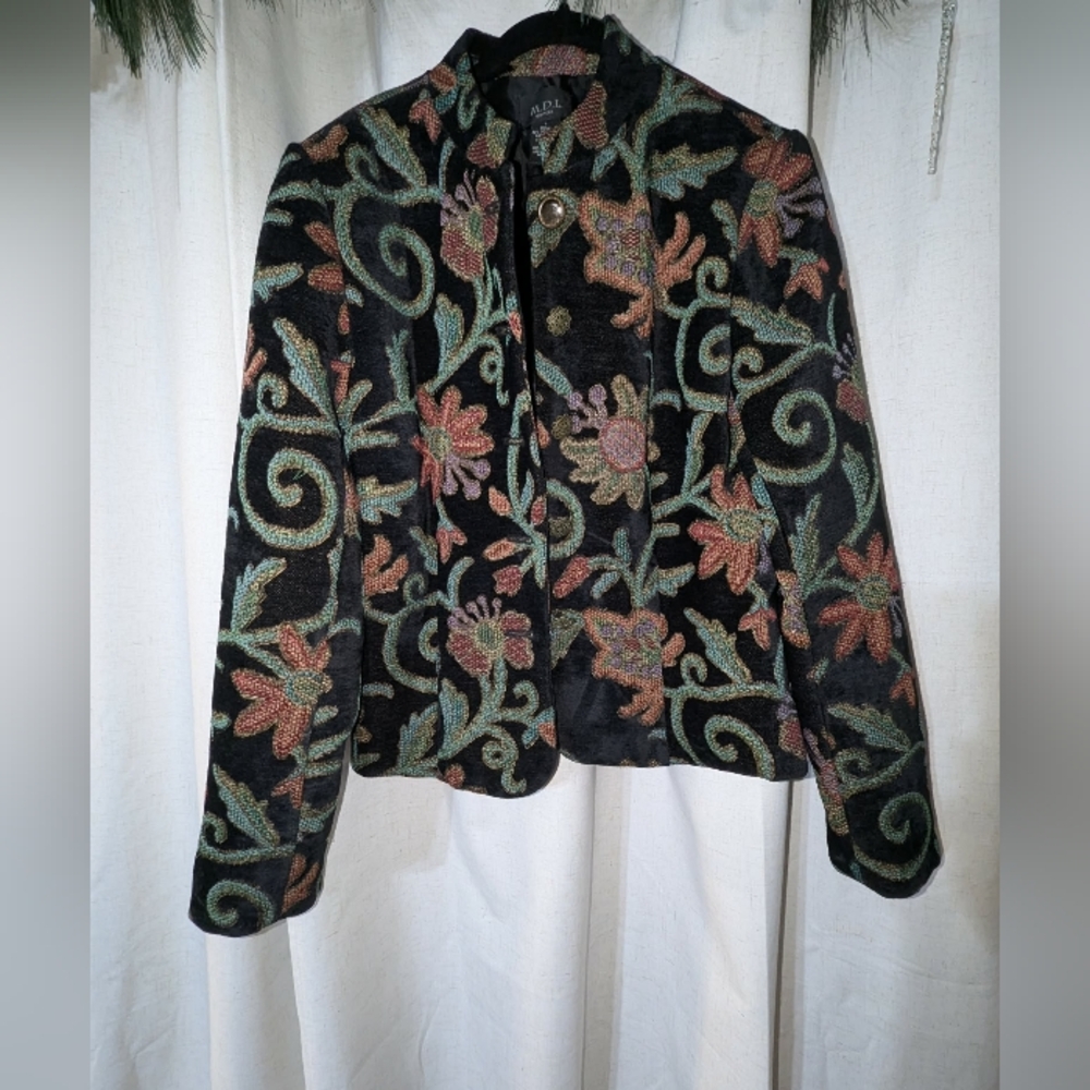 Dark Floral Tapestry Jacket